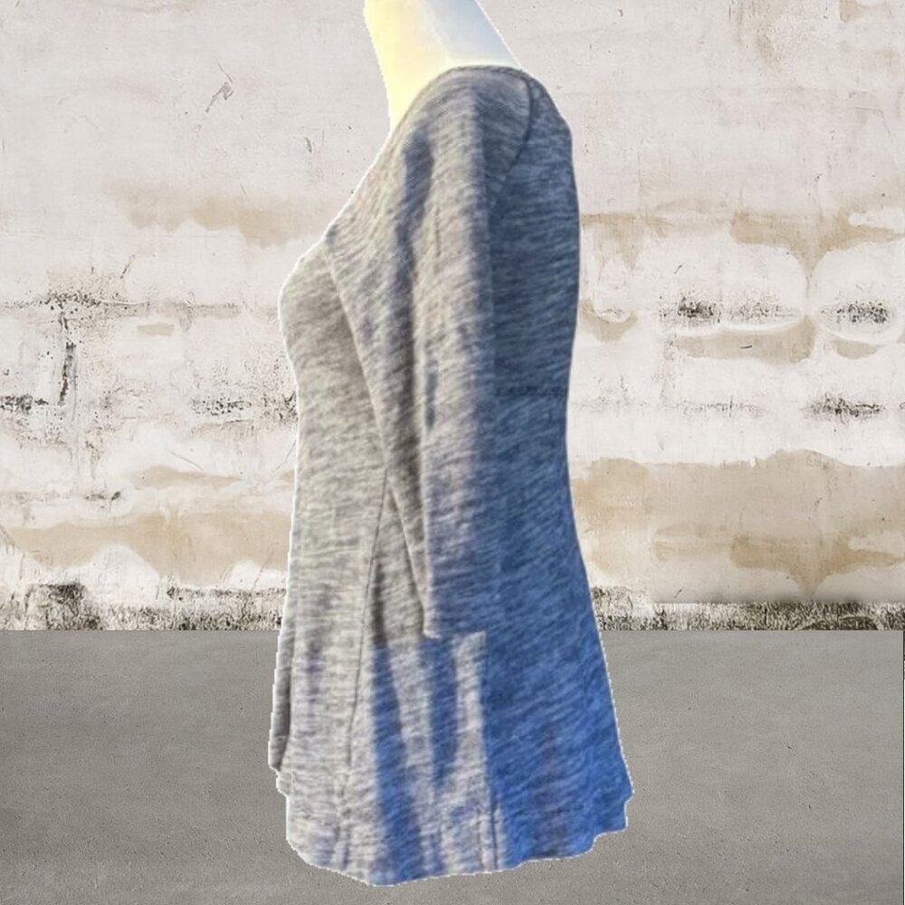 Anthropologie Deletta Pathed Seams 3/4 Sleeve Blue Swing Top Size XS - Picture 3 of 6